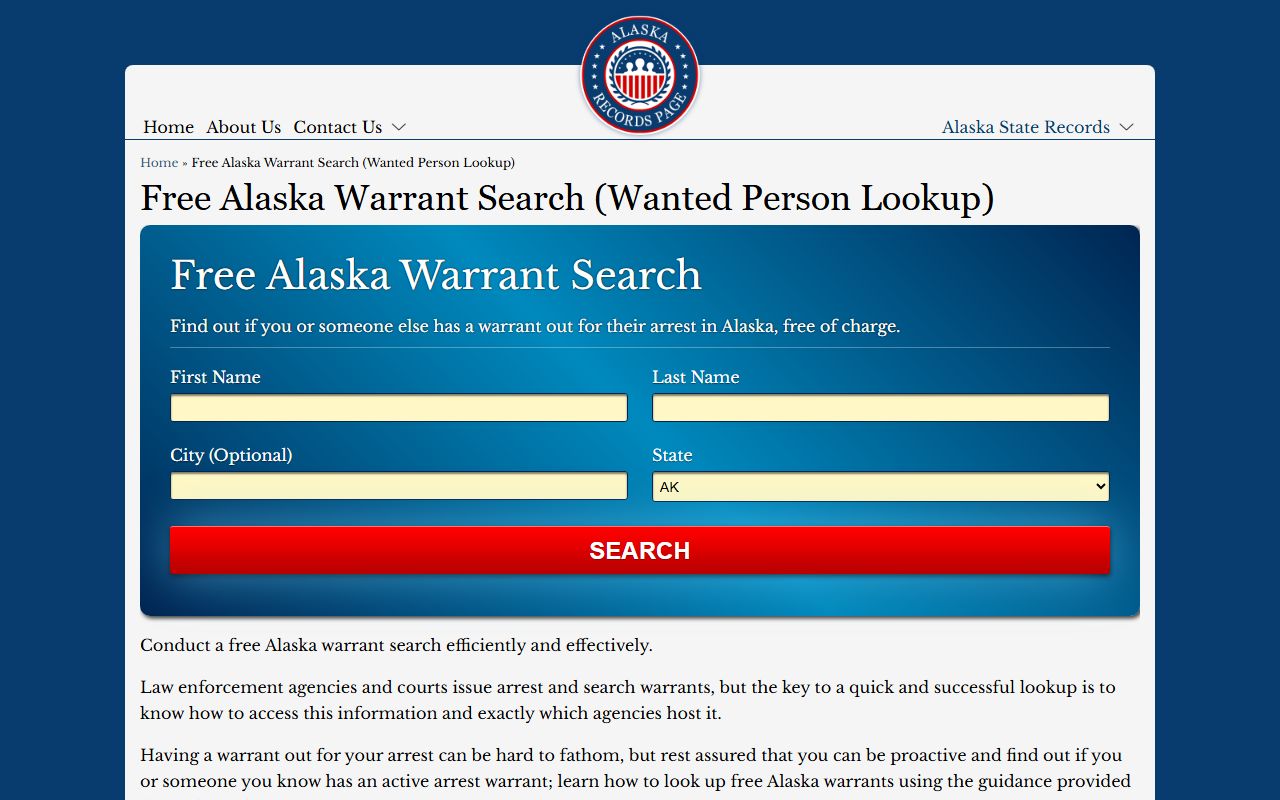 Tanaina Warrant Records and MATCOM Public Safety Dispatch